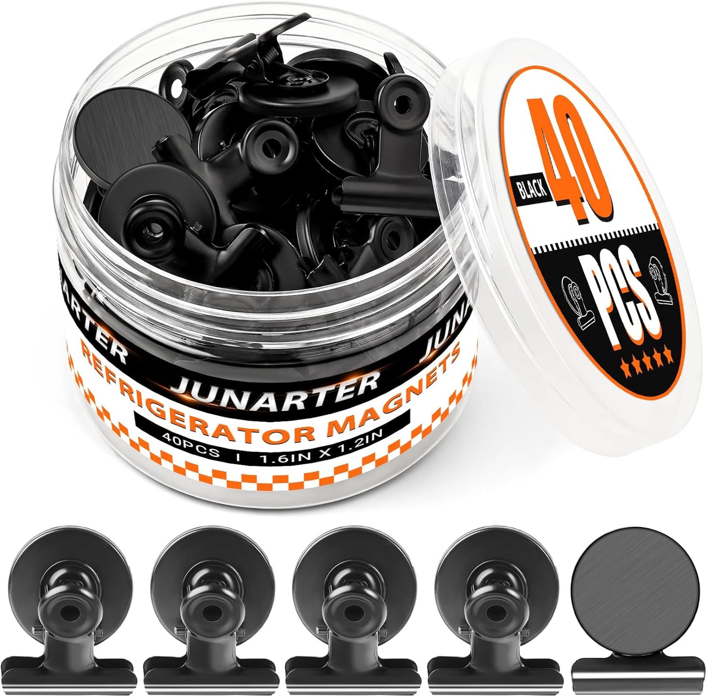 40 Pack Heavy Duty Magnetic Clips, Fridge Magnet Whiteboard Magnet Clips, Refrigerator Magnets Clip, Non-Scratch Clip Magnets for Fridge Whitoboard, Locker Magnets for School, Office, Home, Kitchen