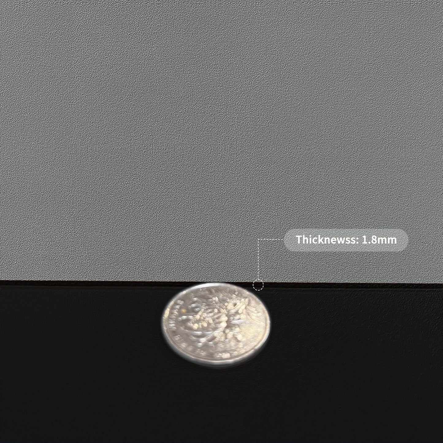 Leather Table Cover,1.8mm Thick,42x60 Inch Table Protector,Table Protector for Dining Room Table,Dining Table Cover,Table Cover Protector,Table Top Cover(Black+Gray,42x60)