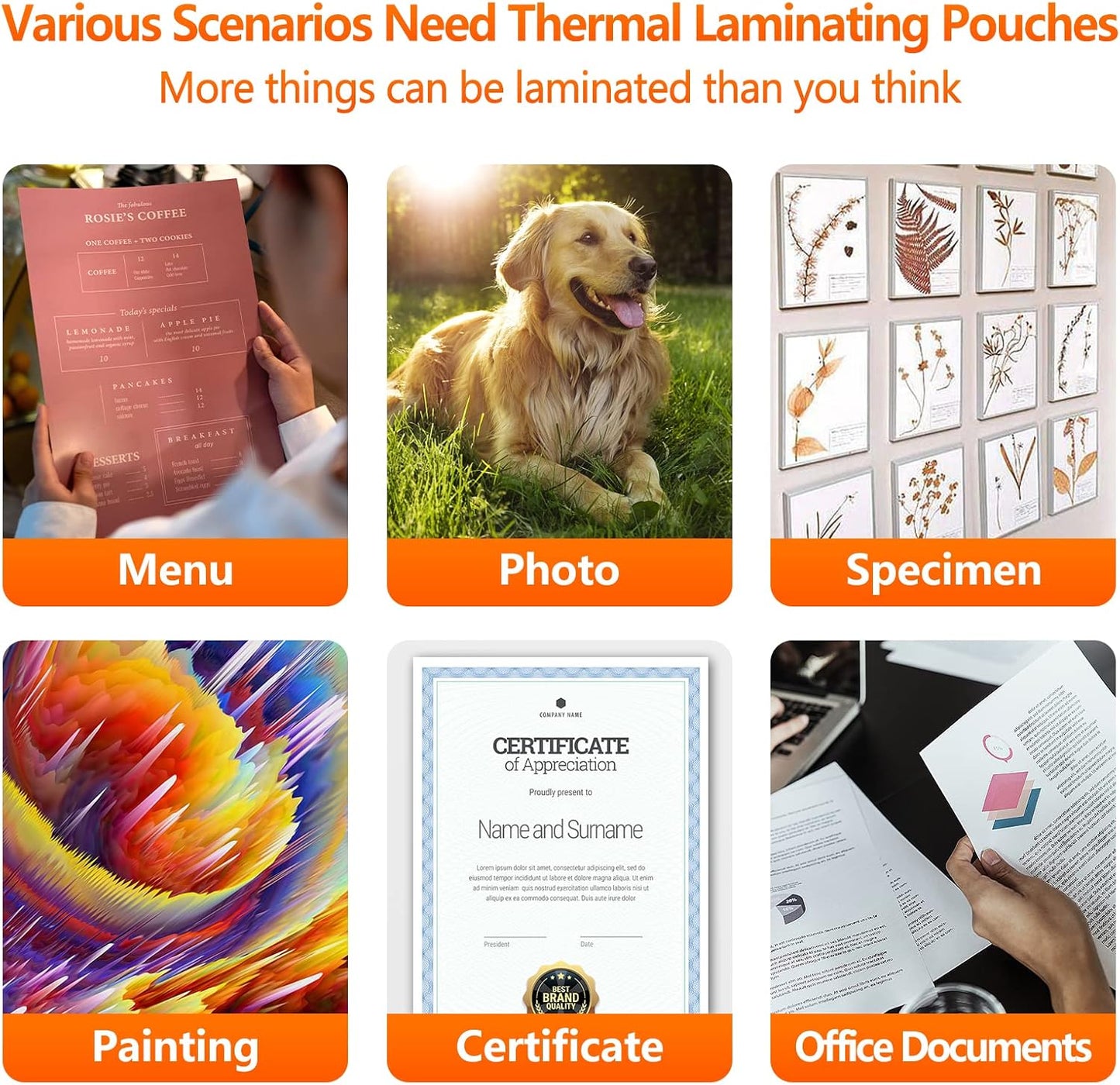 Thermal Laminating Pouches, 9 x 11.5 Inches Laminating Sheets, 3 mil Thick Laminate Sheets, 2000 Pack,Clear