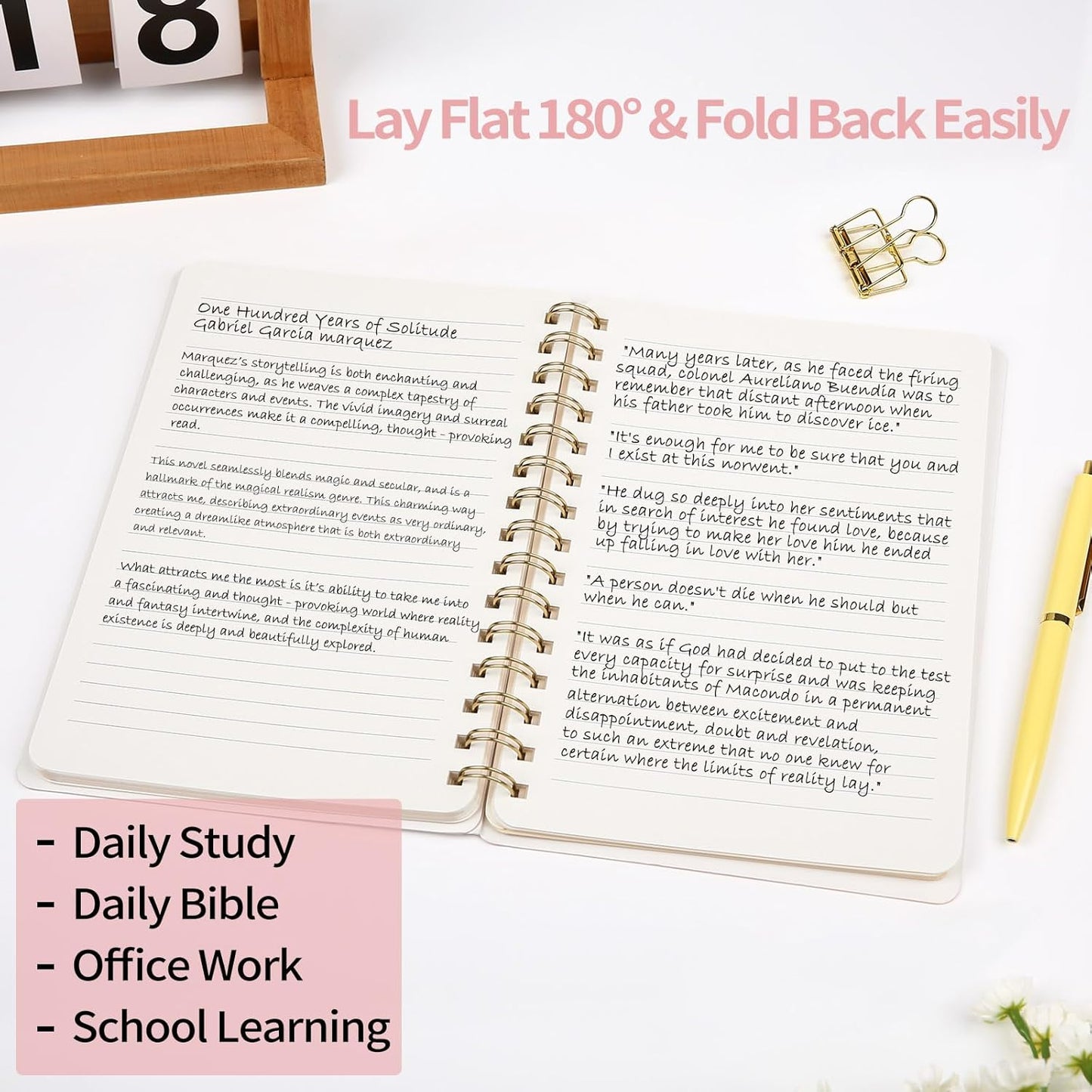 Lined Spiral Notebook College Ruled A5 Journal Book for Note Taking, 160 Pages Writing Journal for Office and Home School Supplies 5.75x8.125 inch (0Brown)