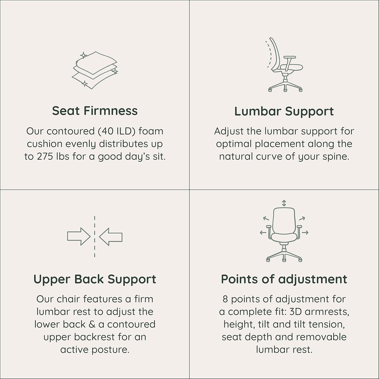 Branch Ergonomic Chair - A Versatile Desk Chair with Adjustable Lumbar Support, Breathable Mesh Backrest, and Smooth Wheels - Experience Optimal Comfort and Support - All Black