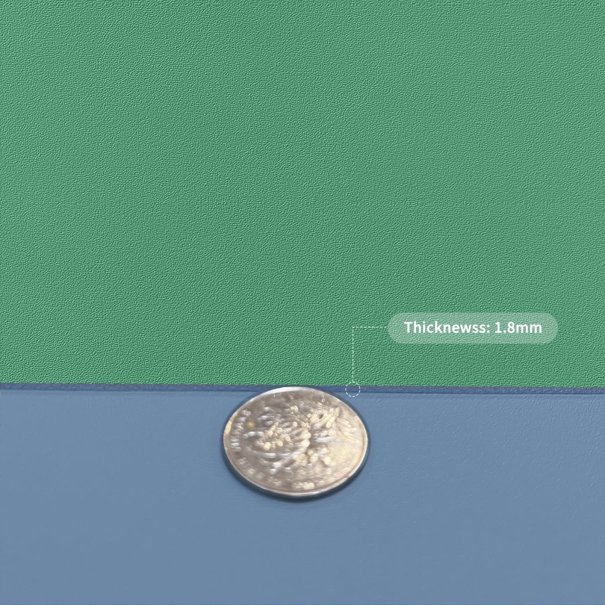 Leather Desk Mat,1.8mm Thick,17x60 Inch Desk Cover,Desk Protector Mat,Dresser Cover Top,Leather Table Cover,Side Table Cover,Office Desk Cover(Grayish Blue+Dark Green,17x60)