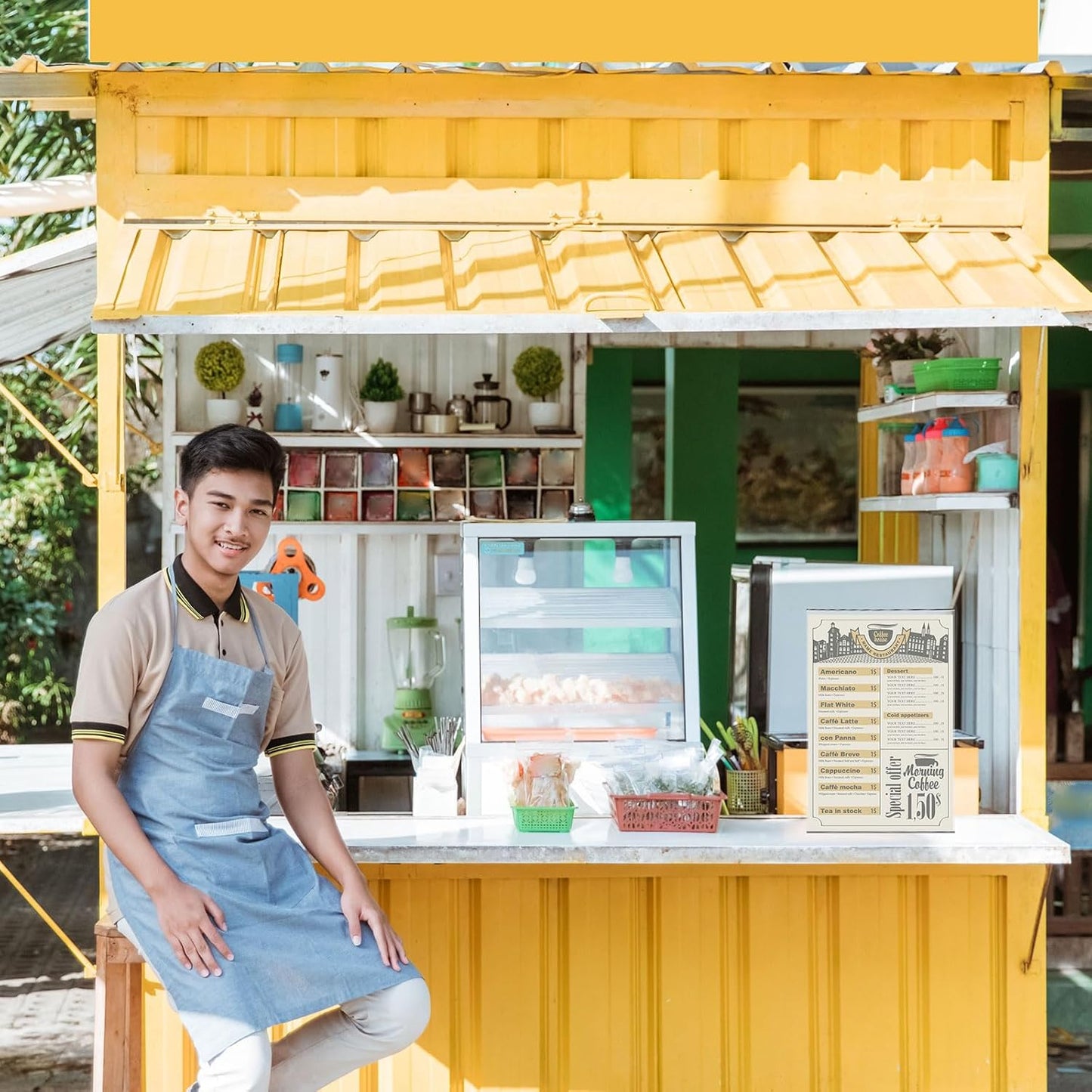 Qilery 4 Pcs 11 x 17 Inch Acrylic Sign Holder Clear Display Stand Frame Table Top Slant Back Plastic Sign Holder Flyer Document for Menu Workers Teachers Office School Desktop