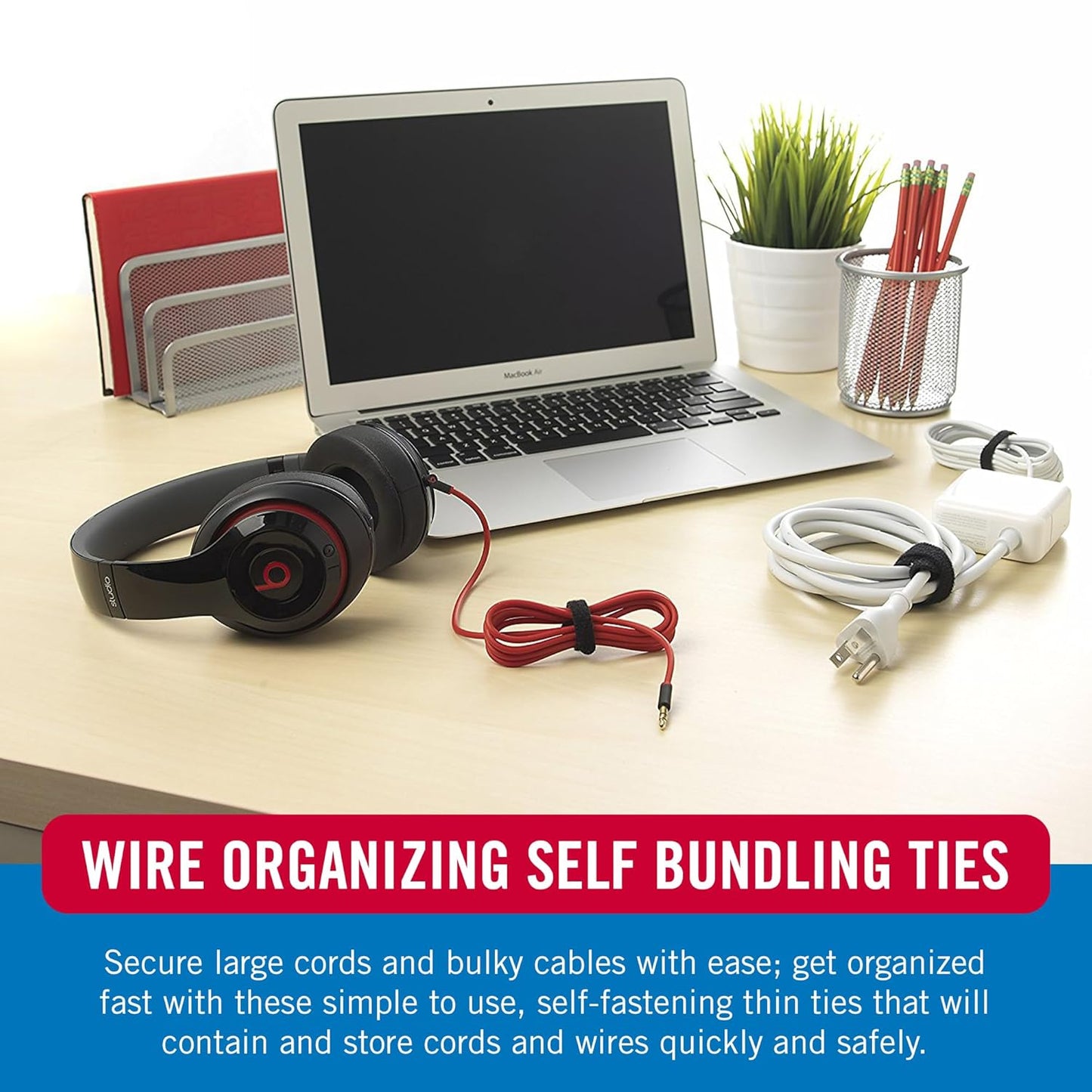 VELCRO Brand 150pk Cable Ties Value Pack | Replace Zip Ties with Reusable Straps, Reduce Waste | For Wire Management and Cord Organizer | 8 x 1/2" Thin Pre-Cut Design, Black and Gray