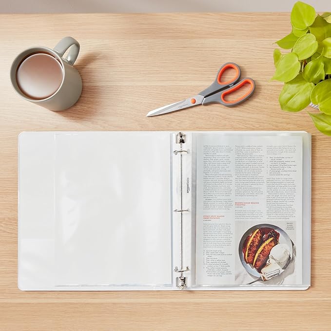 Amazon Basics Sheet Protectors for 3 Ring Binder, Heavyweight, Polypropylene, 8.5 x 11 Inch, 500-Pack, Clear