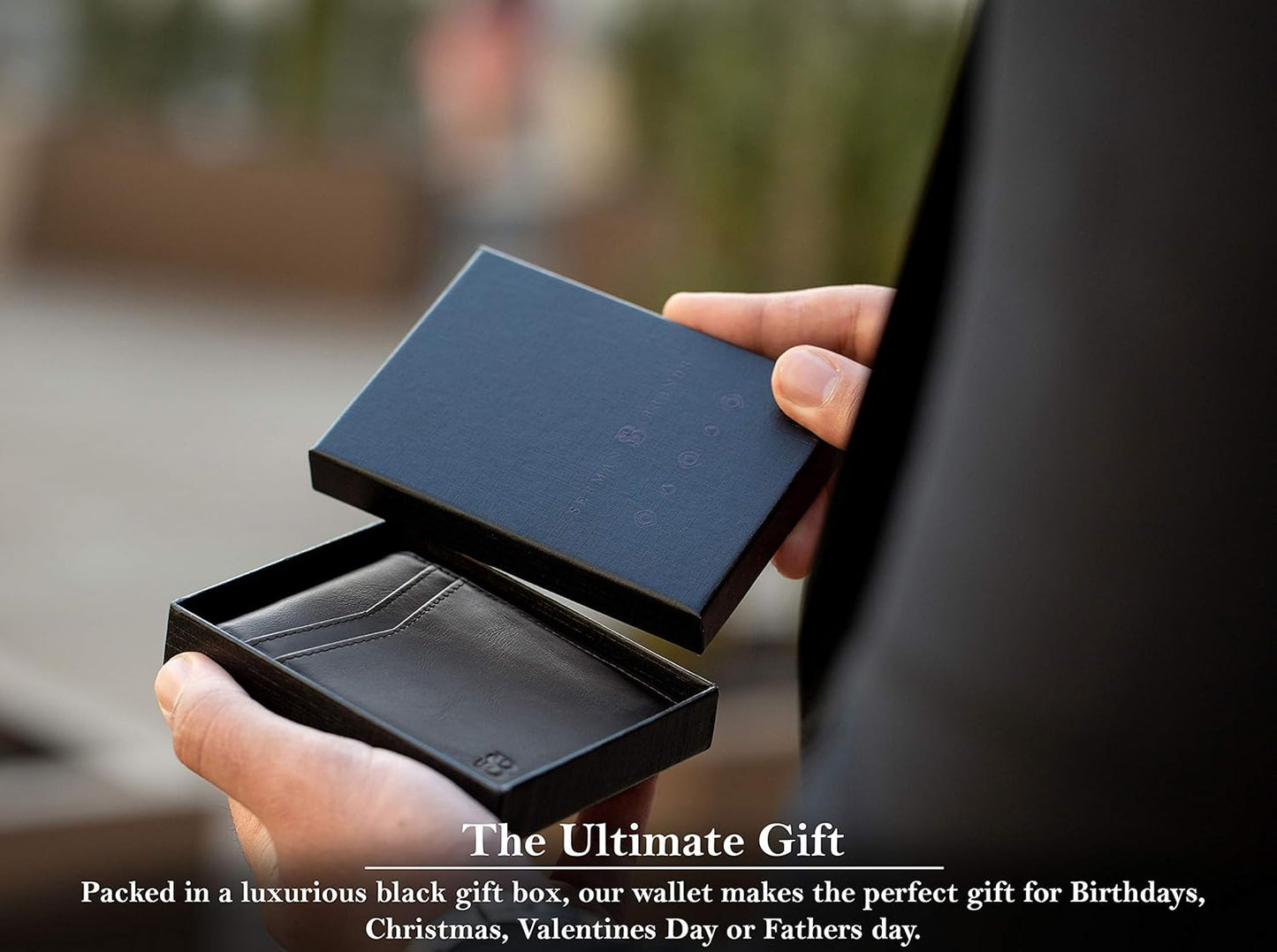 SERMAN BRANDS Money Clip Wallet - Mens Wallets slim Front Pocket RFID Blocking Card Holder Minimalist Mini Bifold