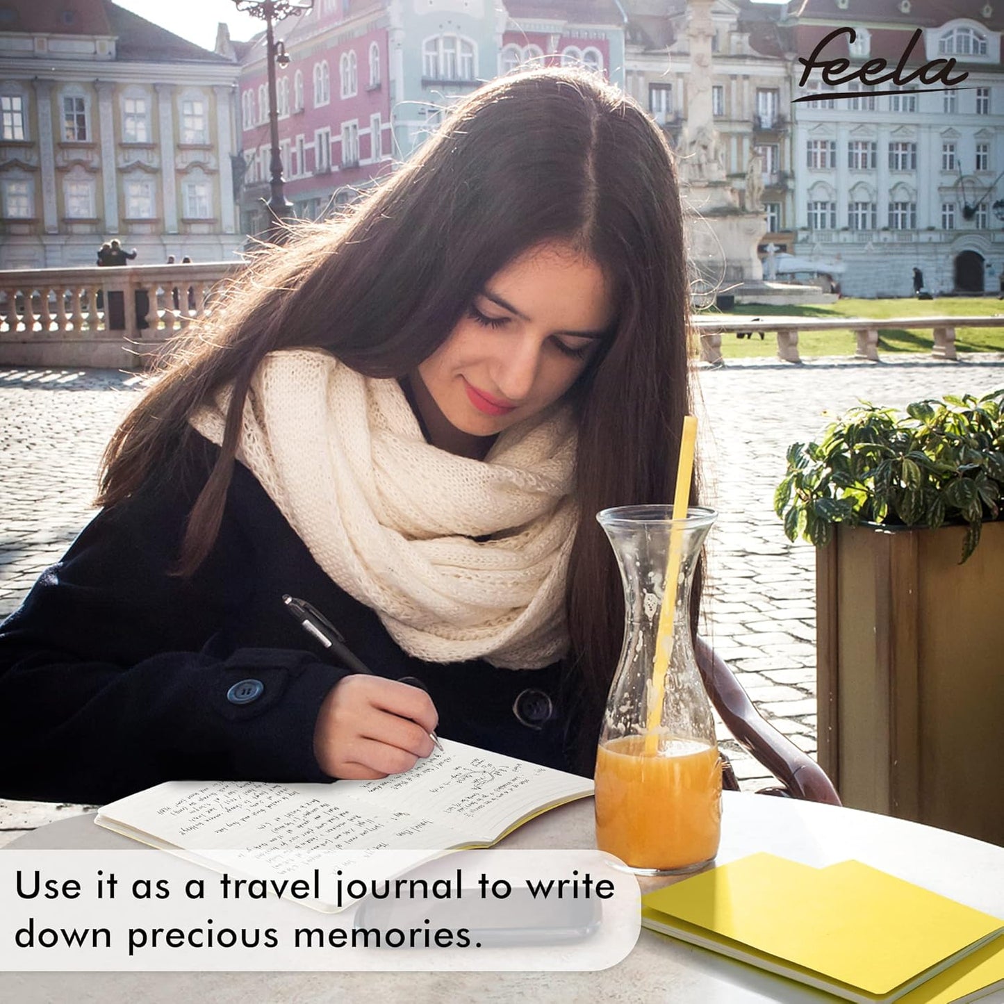 feela 8 Pack Soft Cover Journal Bulk, Notebooks College Ruled for Work, Lined Travel Journal for Women Men, Note Taking Notebook School Supplies Business Writing, 8.2” x 5.5”, A5, Lemon Yellow