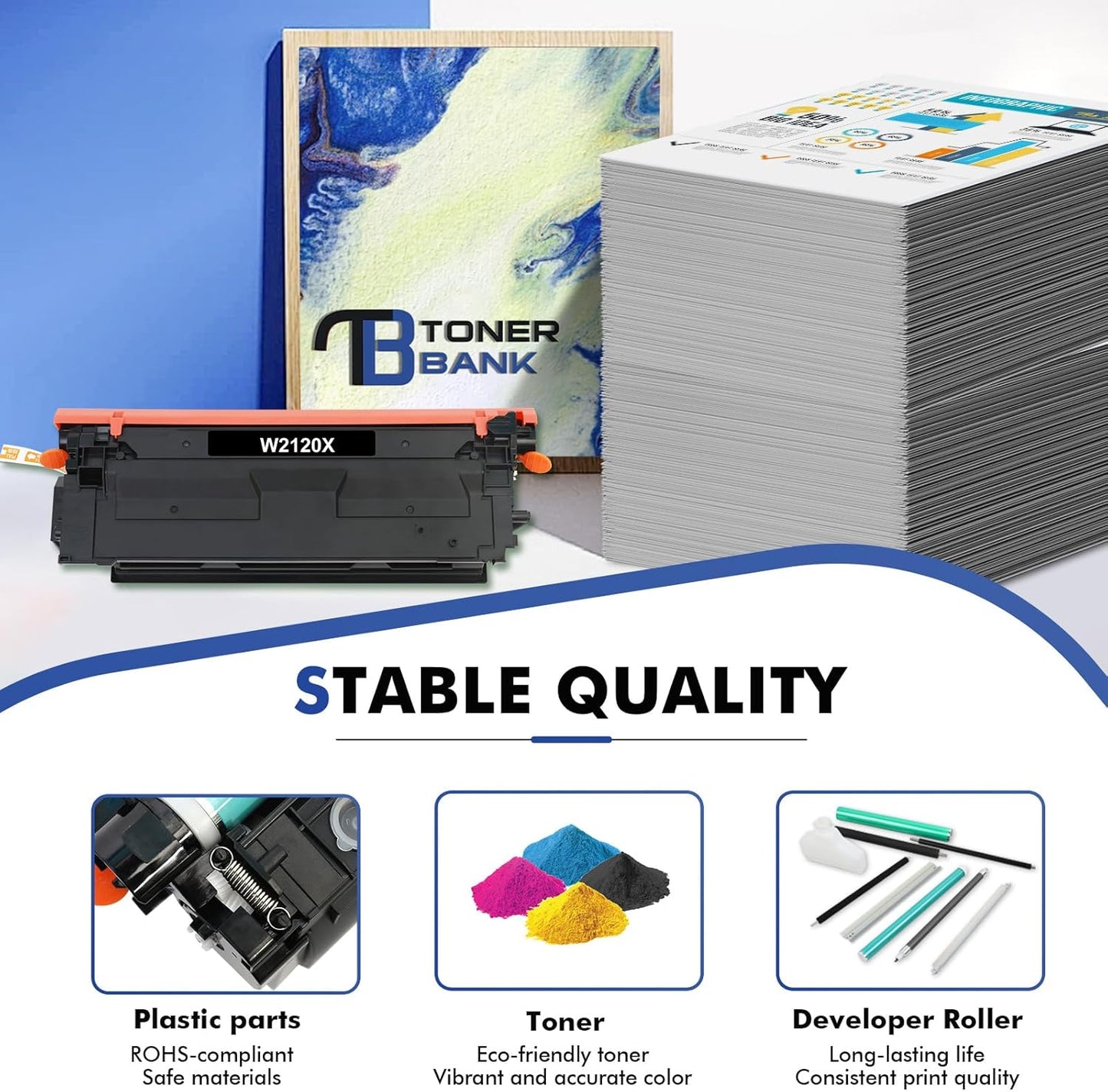 212X 212A Toner Cartridges 4 Pack (with Chip) Compatible for HP 212X 212A W2120A W2120X Toner Work for HP Color Laserjet Enterprise M555dn M554dn M554 M555x M555 MFP M578 Series Printer Ink (BK/C/Y/M)