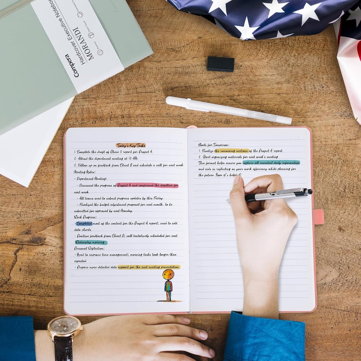 Comix 4 Pack Lined Journal Notebooks for Women, 176 Pages, 5.5 x 8.3, Hardcover, Morandi, 100gsm Paper, A5 Journaling Notebooks, Perfect for Work School Home