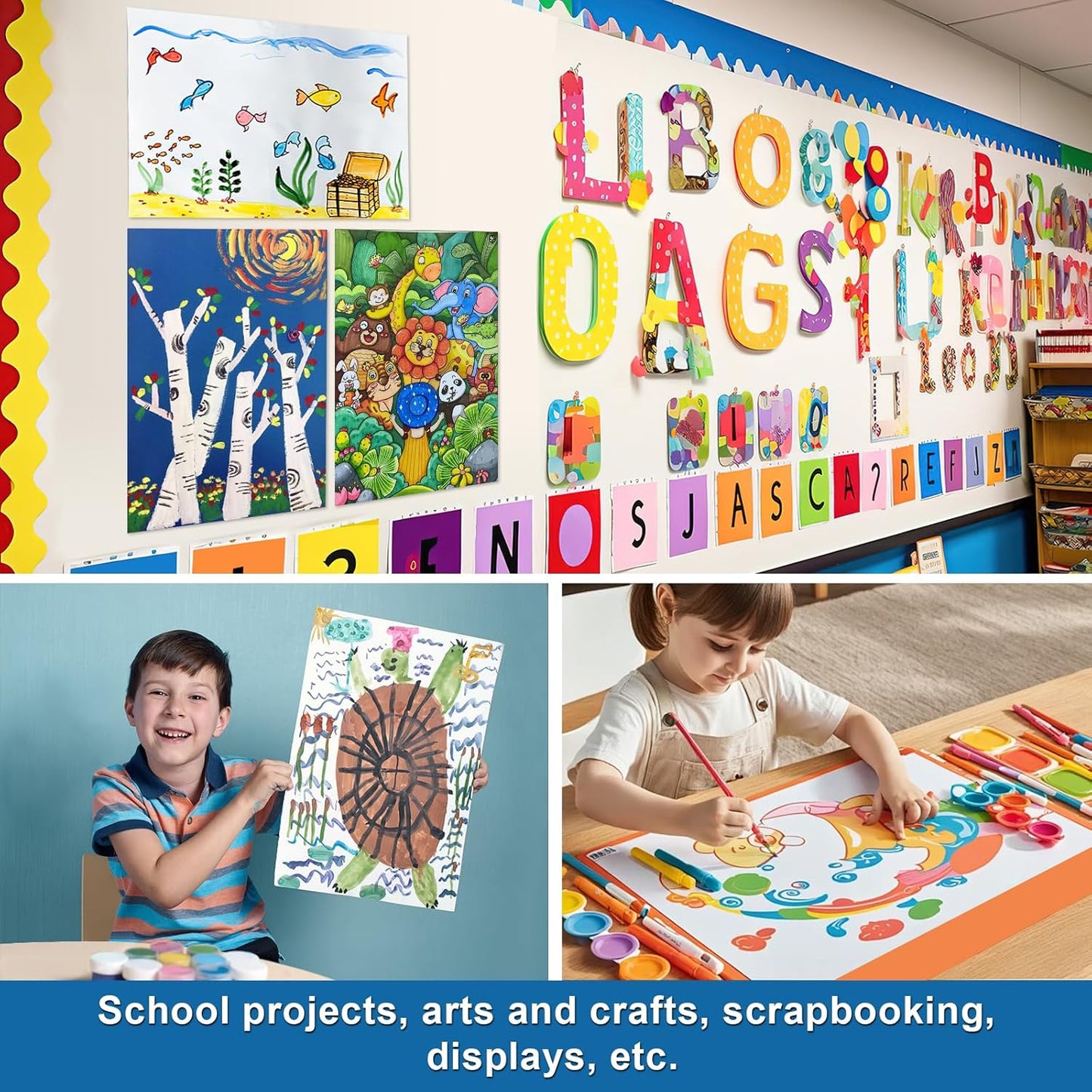 25 Pcs 12" x 18" Poster Board White Poster Board Paper Bulk 250 GSM Thickness Vision Boards Smart PosterBoard for Drawing School Arts Craft Projects Presentations Scrapbooking Blank Graphic Display