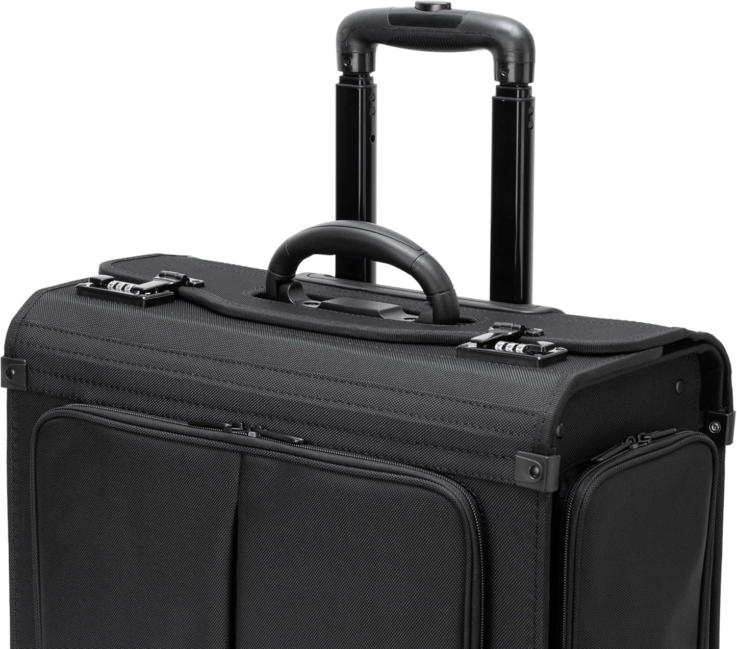 Alpine Swiss Rolling Briefcase Work Overnight Travel Bag Dual Locks Carry on Business Attache Case Black