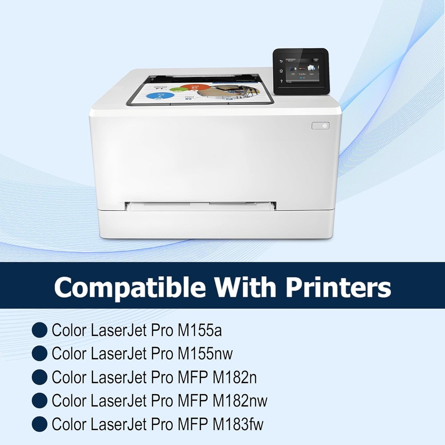 2 Pack Replacement for HP 215A Black Toner Cartridge W2310A for hp Color Pro M182nw M183fw M182 M183 M155 Series Printer Ink