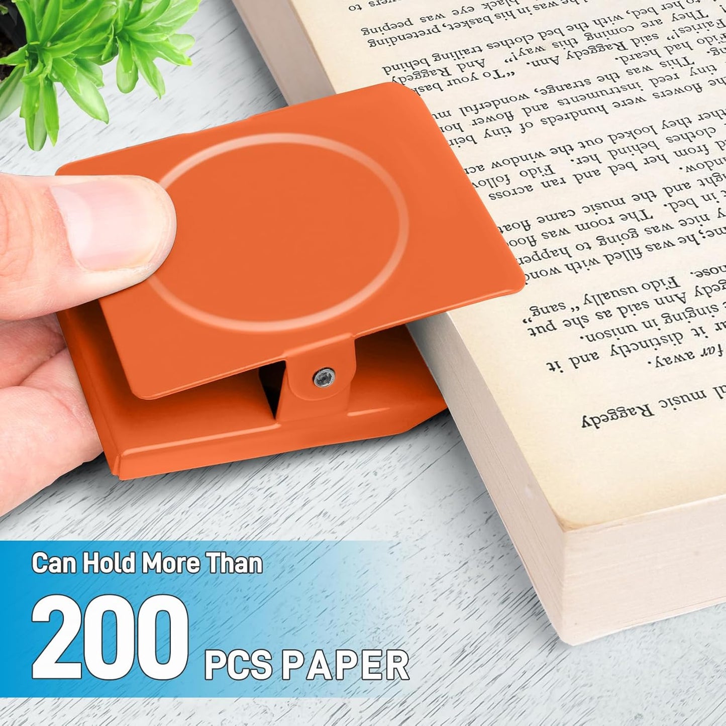 FINDMAG Extra Strong Magnetic Clips, 2.2inch Magnetic Binder Clips Heavy Duty, Large Clips with Magnet for Refrigerator, Office, Hanging Photos, Classroom (4Pack, Orange)