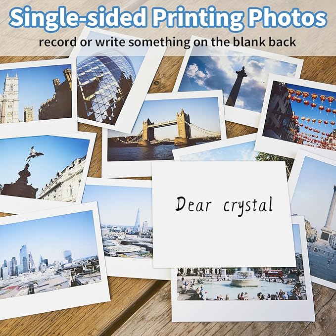 Photo Paper 5 x 7inches, 100 Sheets Glossy Photo Printer Paper, Instant Dry Picture Paper for DIY Chip Bag, Flyers, Cards, Calendars and Brochures(180gsm/48lb)