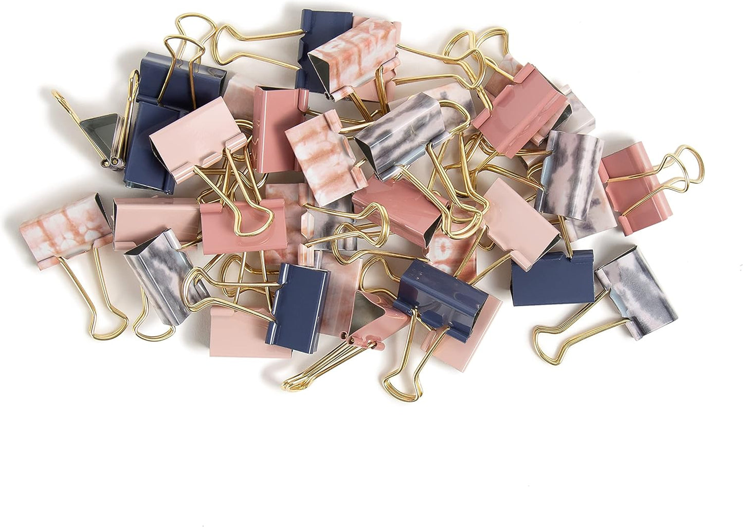 U Brands Fashion Binder Clips, Soft Dye with Gold Prongs, Office Organization Supplies, 32mm, 36 Count