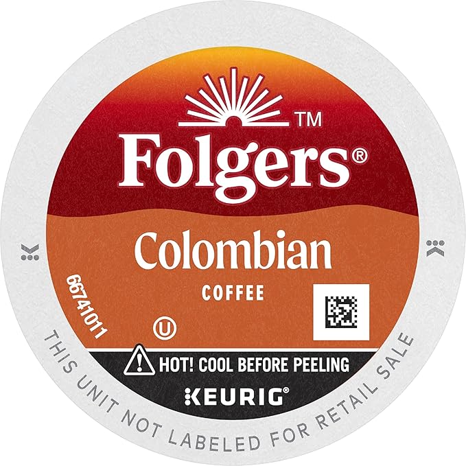 Folgers Colombian Medium Roast Coffee, 128 Keurig K-Cup Pods