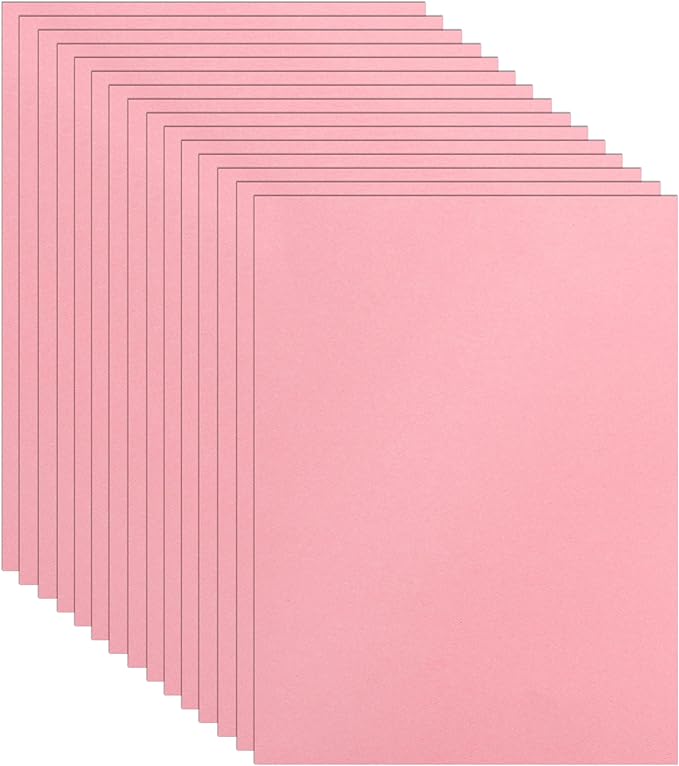 40 Sheets Candy Pink Cardstock 8.5 x 11 Scrapbooking Paper, 75lb Heavyweight Certificate Paper Card Stock for Wedding Invitations, School Crafting, Memus, Making Cards, Birthday Decorations