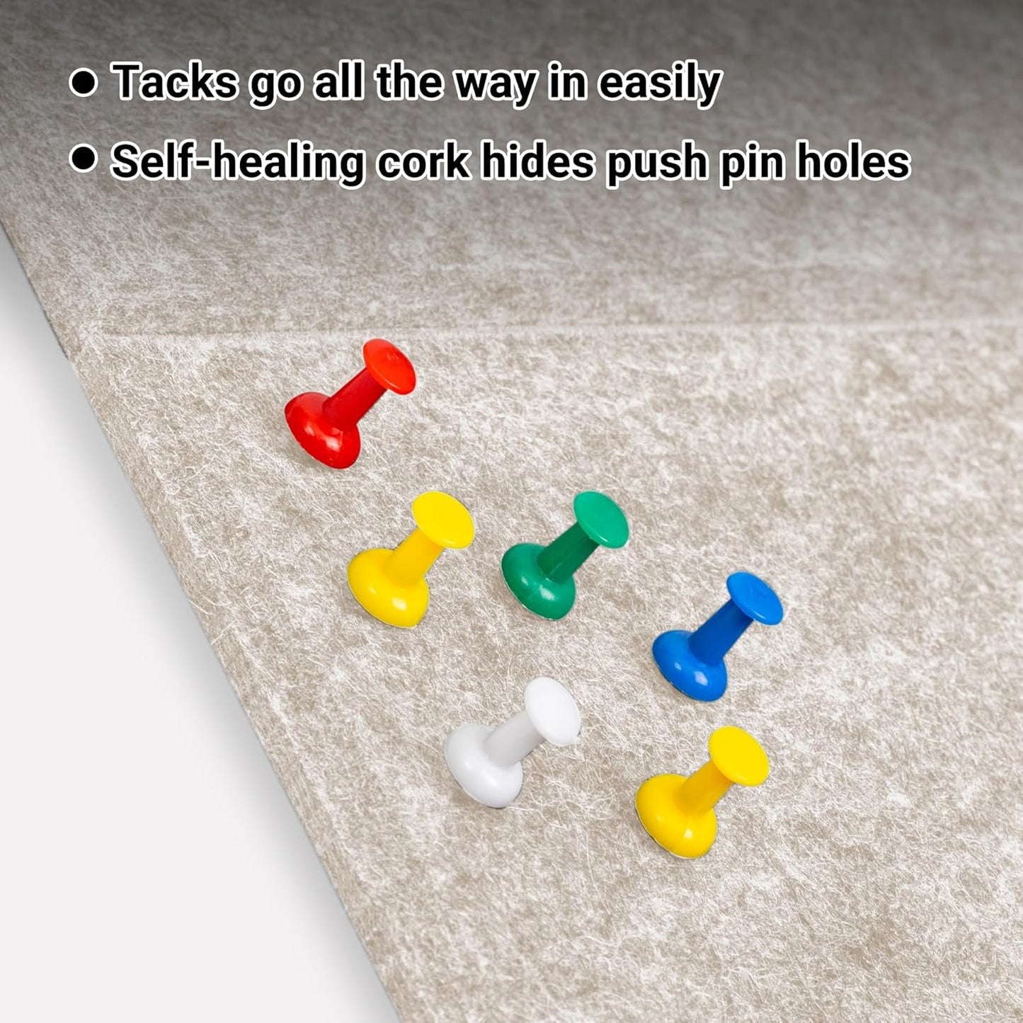 AKTOP Cork Board Bulletin Board 24"x36", 6 Pack Removable Felt Cork Board Tiles for Wall, Large Corkboard Notice Pin Board for Office, School & Home,24 Safe Adhesive Tabs, 20 Push Pins, Latte