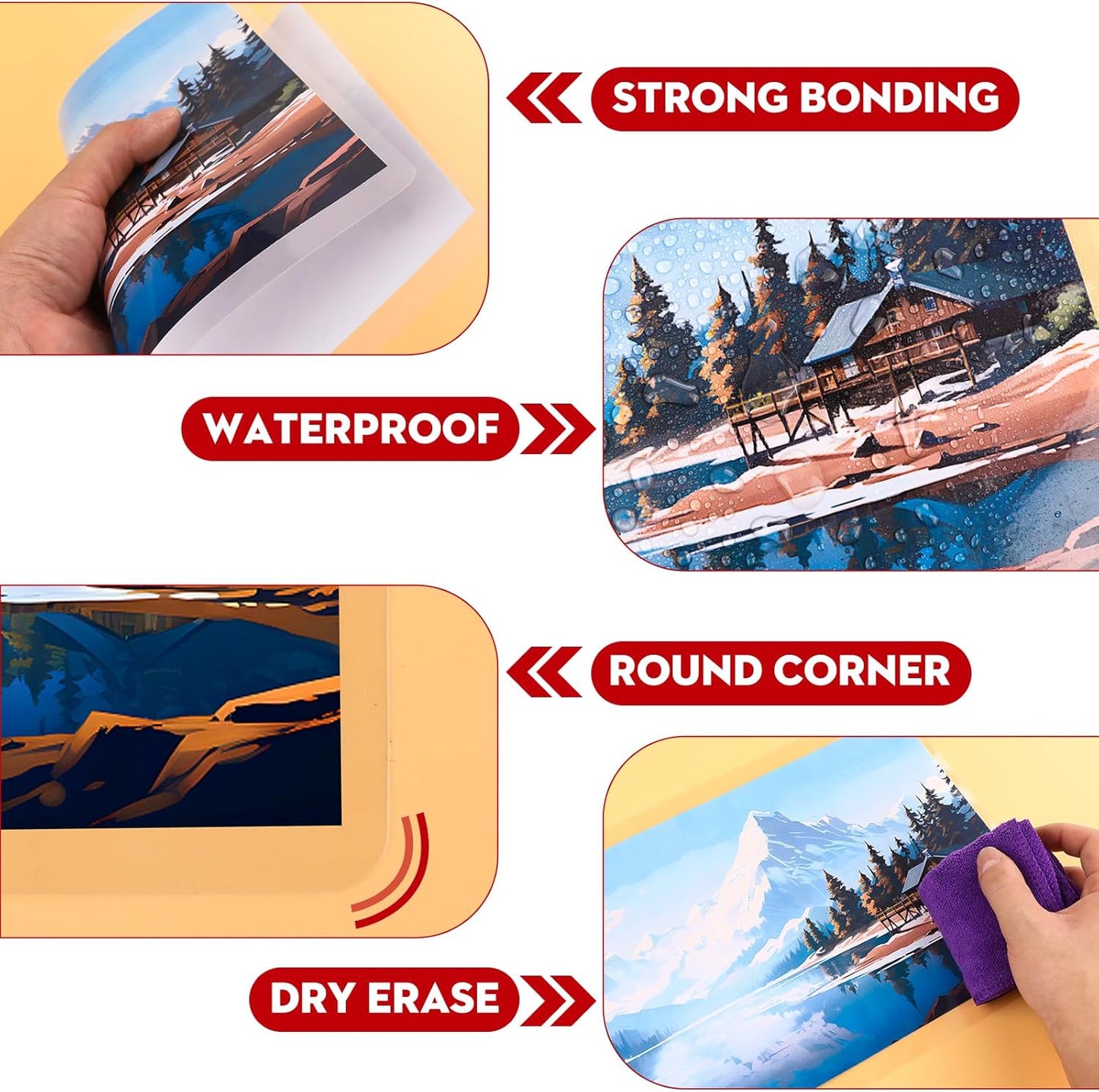 CAREGY 500 Pack Laminating Sheets,Holds 8.5 x 11 Inch Sheets,Thermal Laminating Pouches, 3 Mil, 9 x 11.5 Inches Lamination Sheet Paper for Laminator, Round Corner Letter Size