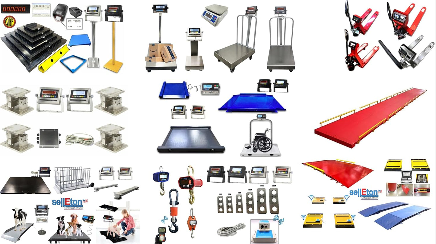 SellEton Non-NTEP Floor Scales, Accurate Pallet Scales with Smart Digital Indicator for Warehouse Shipping and Heavy Duty Industrial Weighing (48" x 96", 10.000 lb x 1 lb)