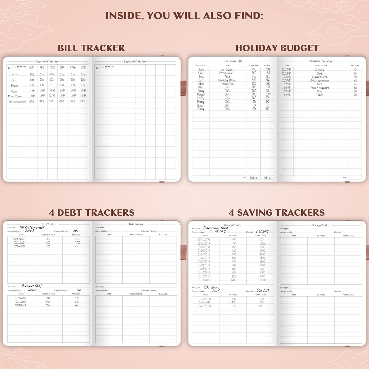 Legend Budget Planner– Deluxe Financial Planner Organizer & Budget Book Money Planner Account Book & Expense Tracker Notebook Journal for Household Monthly Budgeting & Personal Finance–Rose Gold Foil