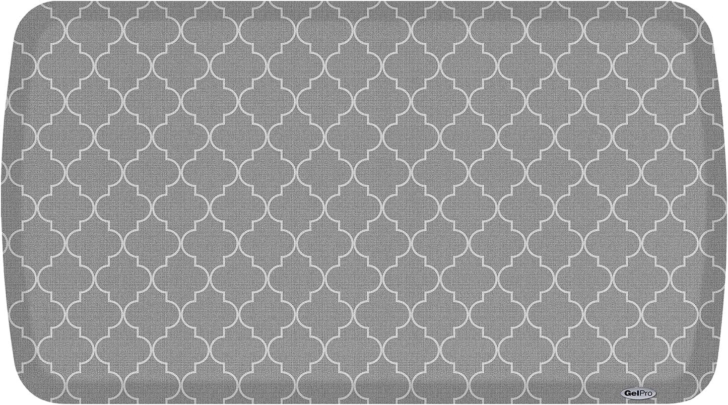 GelPro Elite Premier Anti-Fatigue Kitchen Comfort Floor Mat, 20x36", Trellis Classic Grey