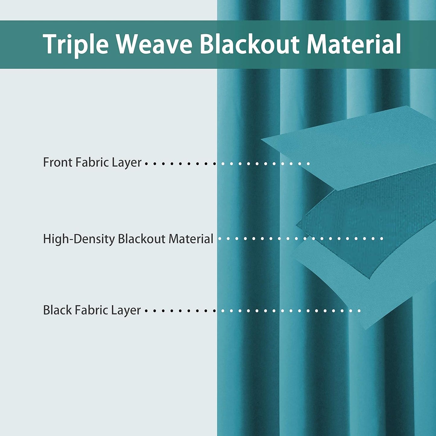 BONZER Extra Wide Room Divider Curtain Total Privacy Wall Noise Reducing Blackout Curtains for Apartment, Studio, 108L x 150W Inch (9L x 12.5W ft), 1 Panel, Teal