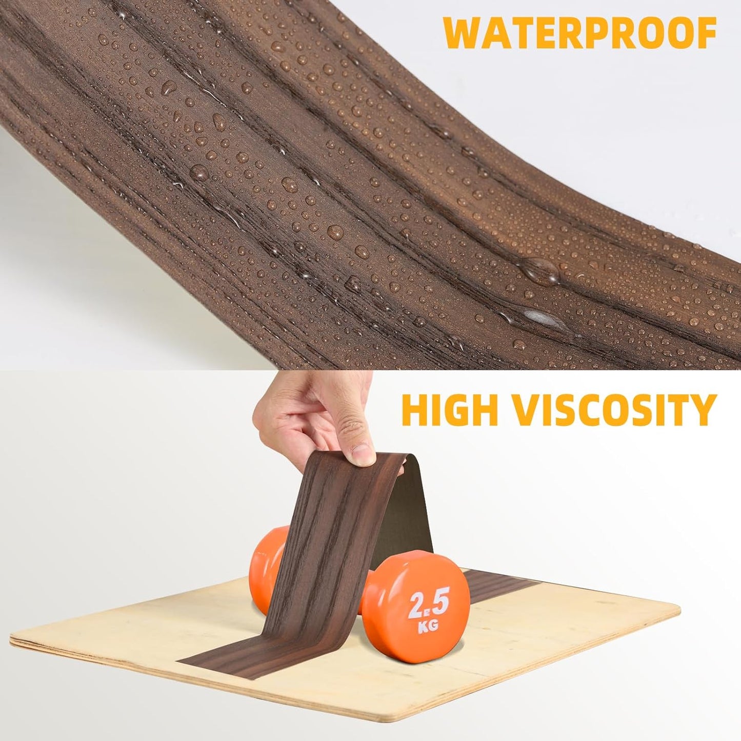 GSCIT Club Wood Grain Repair Tape, 15.7 inch X 15ft Self Adhesive Silver Walnut Grain Repair Patch for Tables, Chairs, Baseboards, Doors, Windows, Floors, Handicraft DIY.