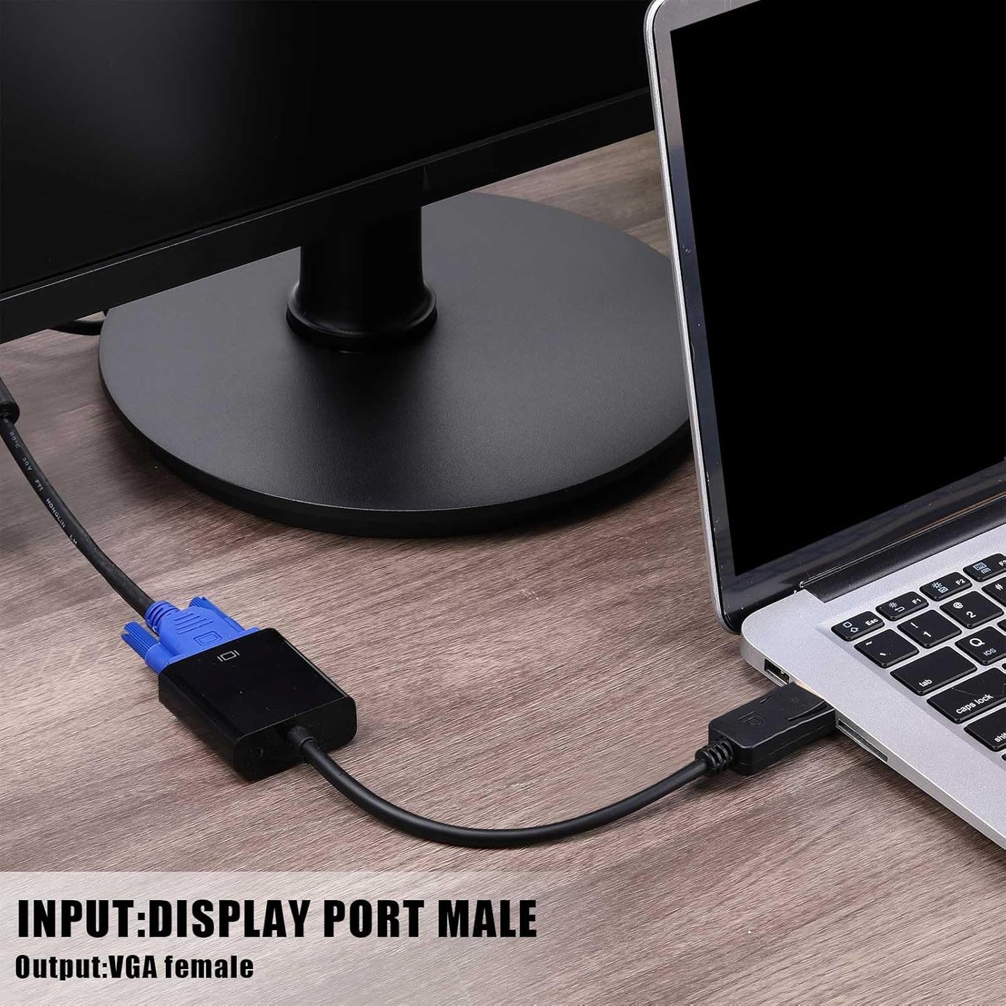 Yunsailing 10 Pack DisplayPort to VGA Adapters Gold Plated Compatible with Laptop Monitor PC Projector