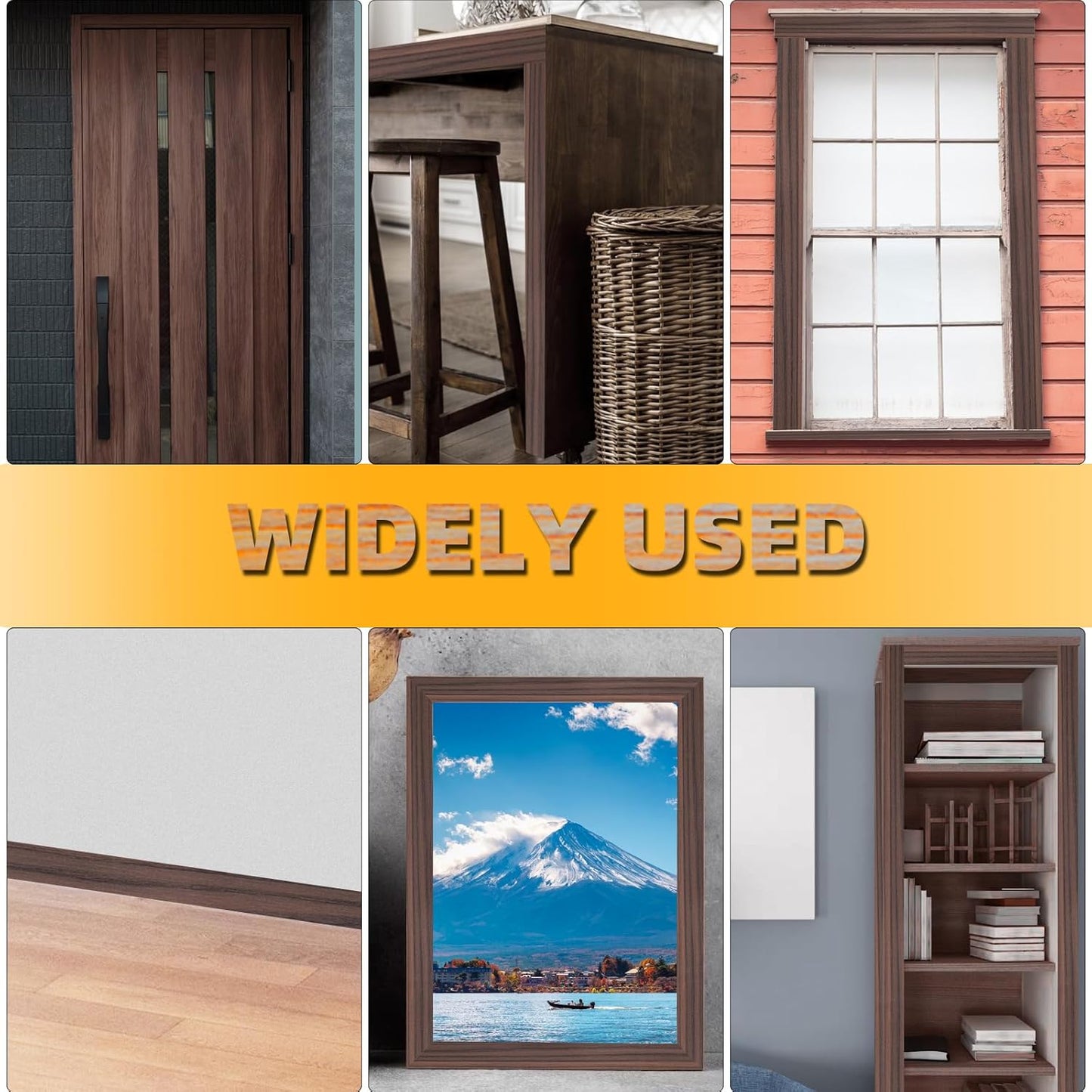 GSCIT Club Wood Grain Repair Tape, 2.3 inch X 25ft Self Adhesive Walnut Grain Repair Patch for Tables, Chairs, Baseboards, Doors, Windows, Floors, Handicraft DIY.