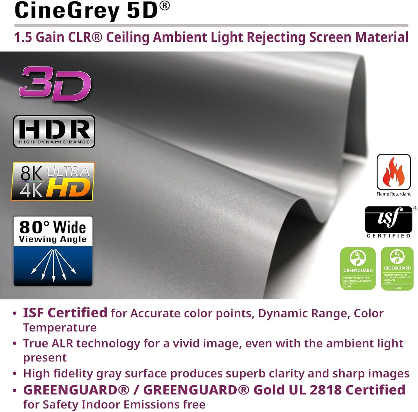 Elite Screens Tripod Tab-Tension CineGrey 5D, 103-inch Diag. 16:9, ISF Material Ceiling Ambient Light Rejecting ALR/CLR Tripod Pull-Up Portable Projector Screen, 8K 4K Ultra HD 3D Ready, TT103UHD5