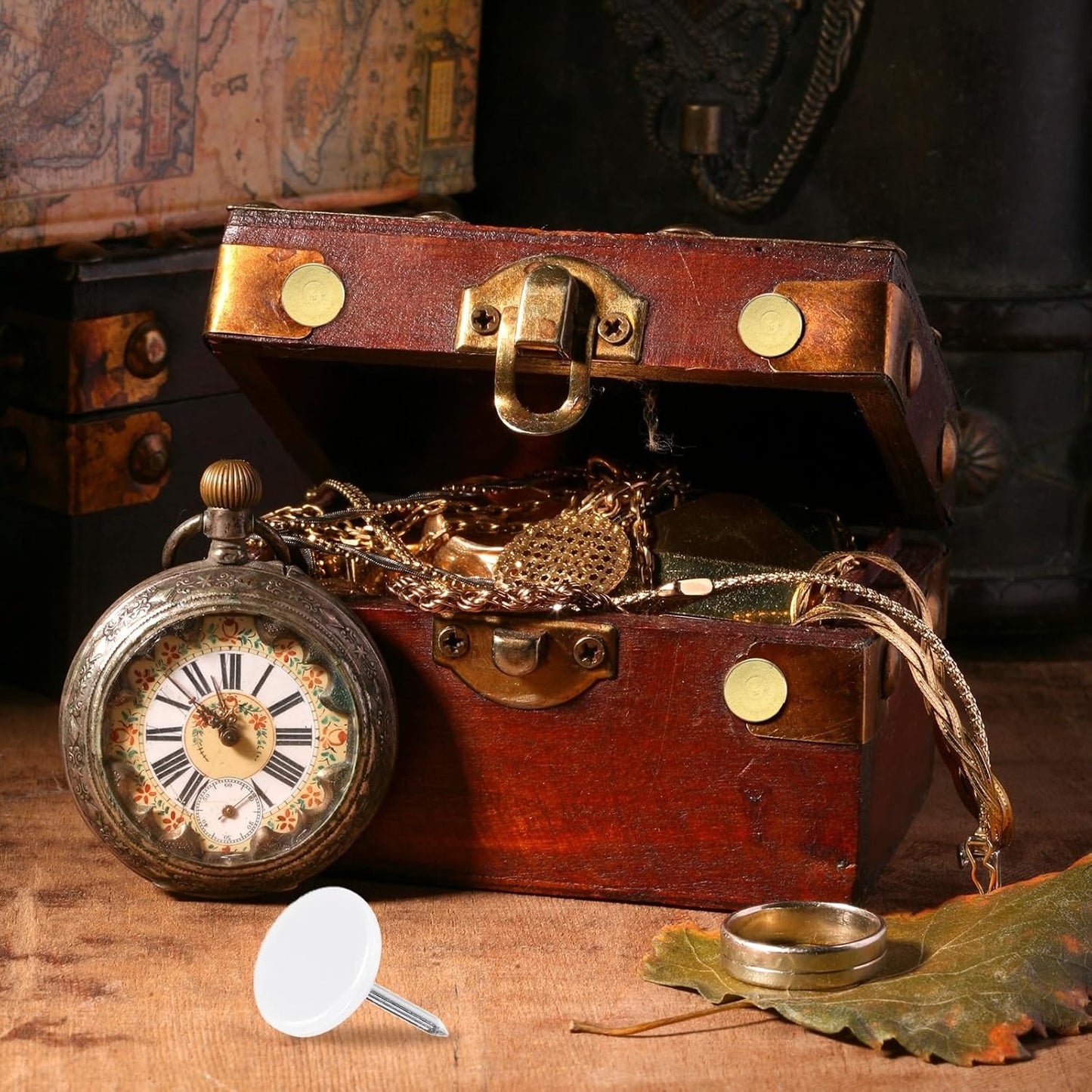 uxcell 100Pcs Upholstery Tacks, 11mmx15mm Flat Head Thumb Tack Decorative Furniture Nails Push Pins for Furniture Sofa Headboards, White