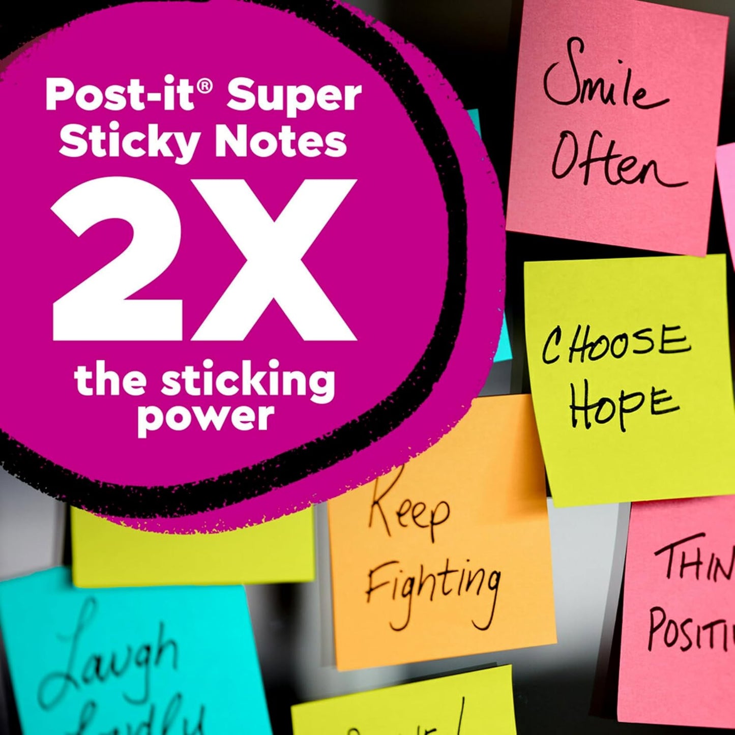Post-it Super Sticky Notes, Limited Edition Color Collection, 3x3 in, 15 Pads/Pack, 45 Sheets/Pad