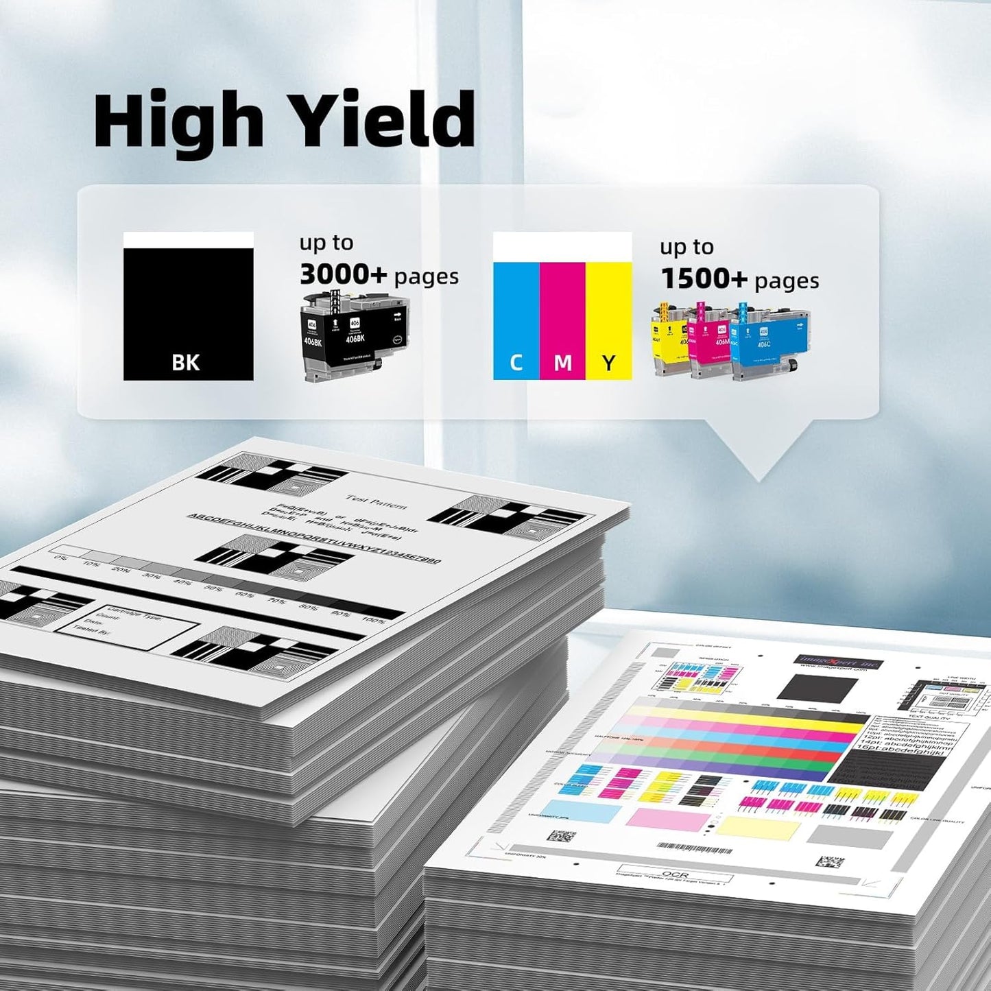 LC406 Ink Cartridges Compatible for Brother LC406 LC406XL LC 406 XL Work for Brother MFC-J4335DW MFC-J5855DW MFC-J4535DW MFC-J6555DW MFC-J6955DW Printer (4 Pack, Black, Cyan, Magenta, Yellow)