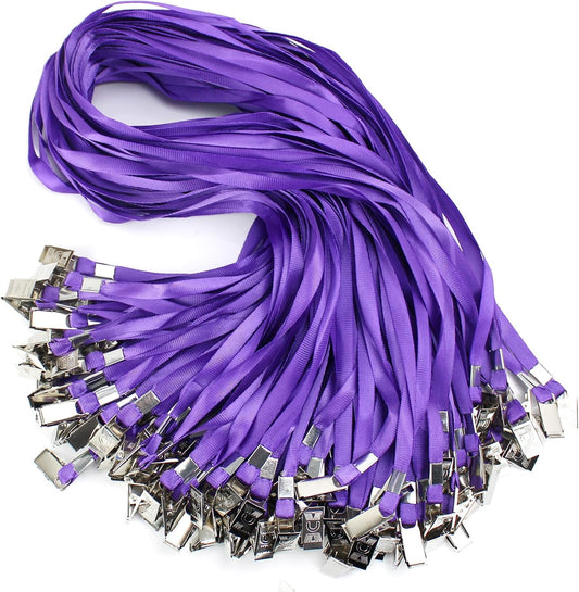 Lanyards for Id Badges,100 Packs Lanyard Bulk with Flat Badge for Name Tag Lanyard ID Holder