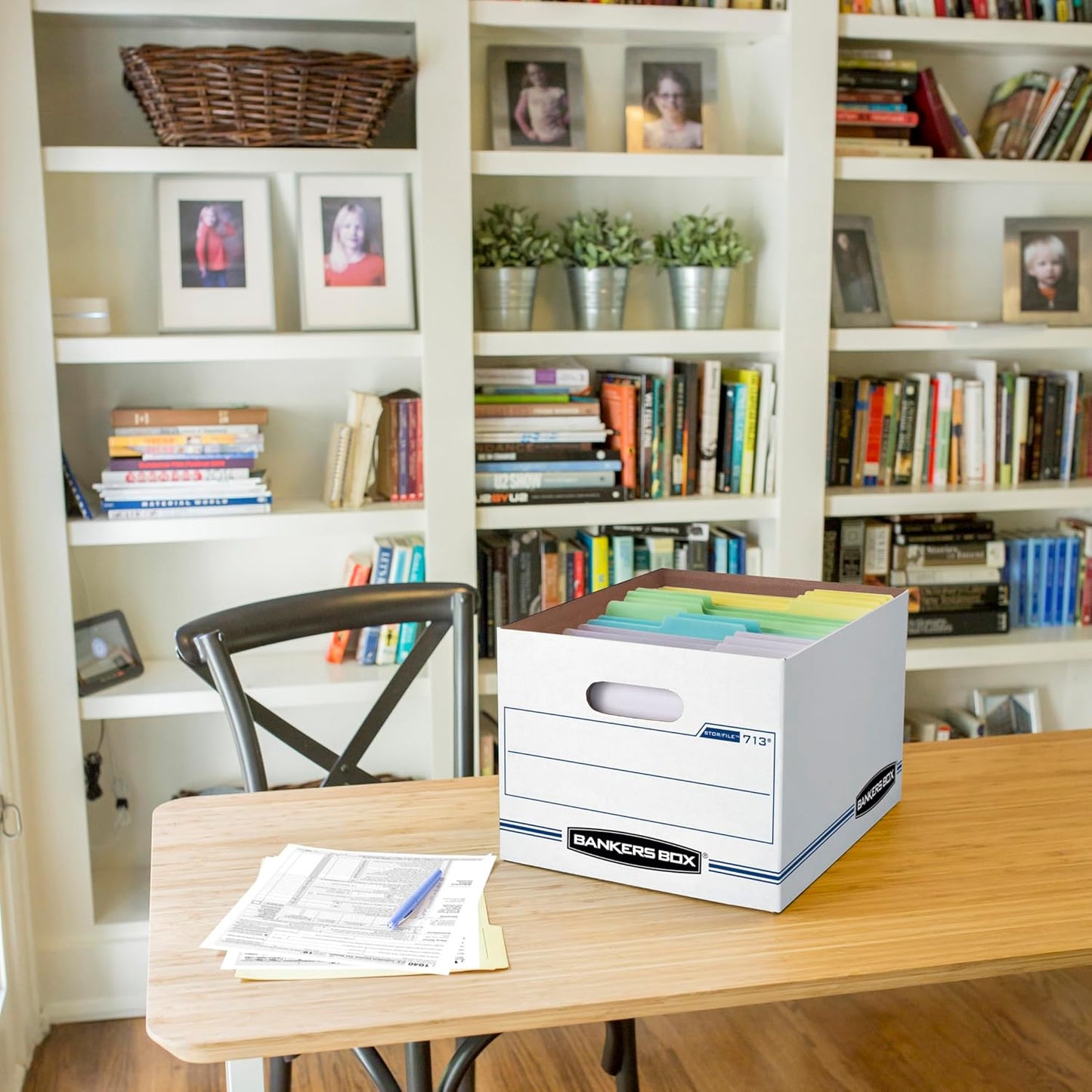 Bankers Box 12 Pack Standard Duty File Storage Boxes, Standard Assembly, Removable Lid, Letter/Legal (0071301)