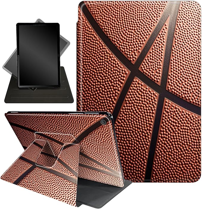 for Kindle Fire 7 case 2019 2017 Release 9th 7th Generation,360 Degree Rotating Stand Smart Protective Cover Case for Amazon fire 7 Tablet 9th/7th Generation,Basketball