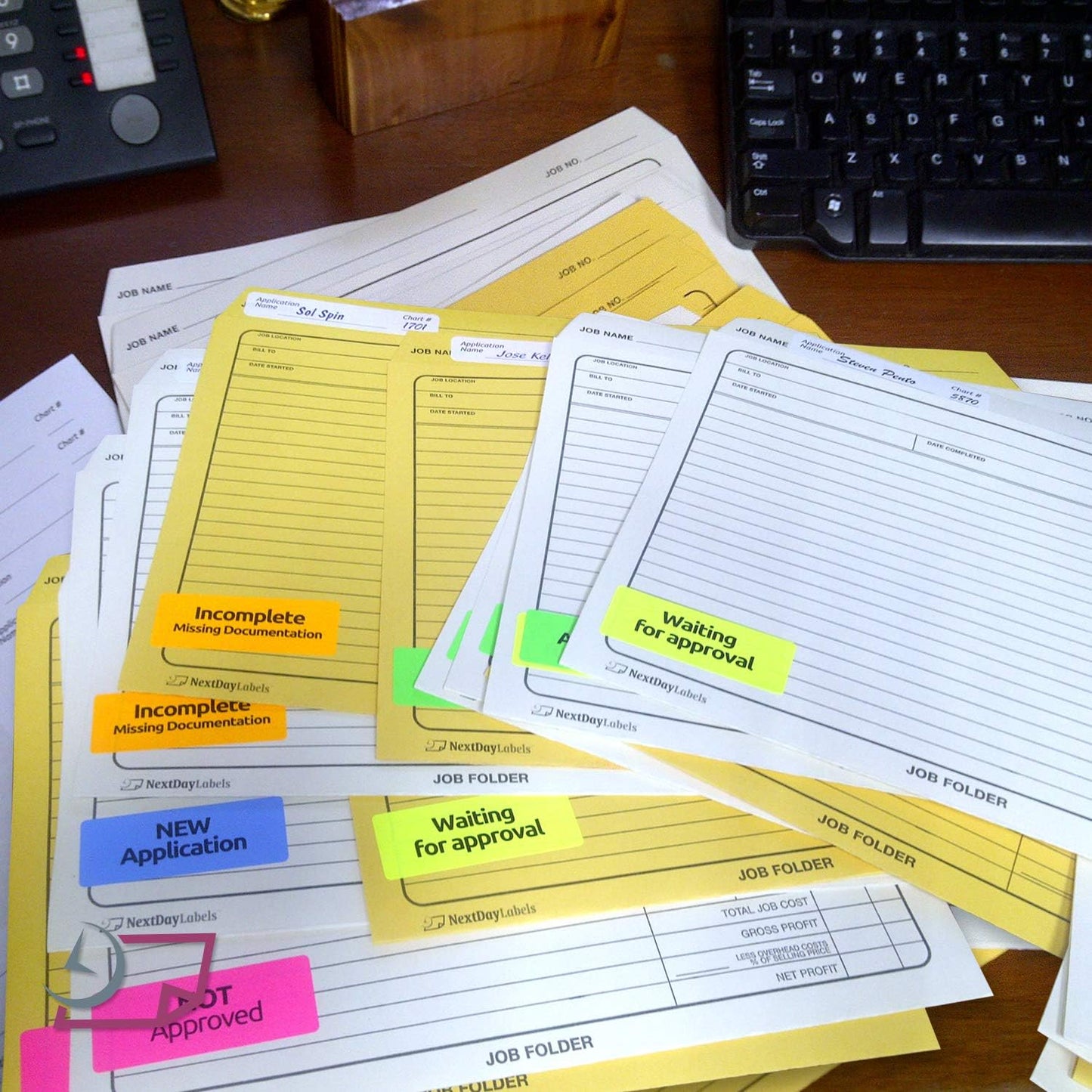 NextDayLabels 8-1/2 x 11" Neon Color High Light Fluorescent Labels for Laser & Inkjet Printer (Yellow Fluorescent, 1" x 2-5/8" - 30 Per Page | 1500 Label)