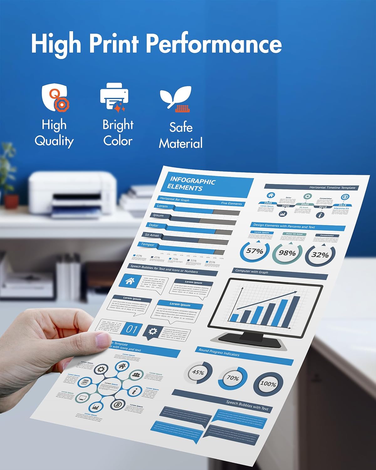 305X Toner Cartridges (with Chip) - 4 Pack High Yield Replacement for HP 305A Toner Cartridge CE410A, Works for Laserjet Pro 400 M451dn M451nw M475dn M475dw M451dw M375nw Series Printer | CE410X