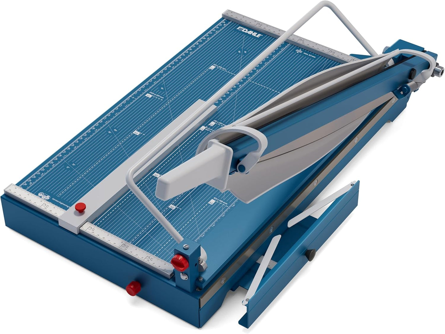 Dahle 567 Premium Guillotine Trimmer, 21" Cut Length, 35 Sheet Capacity, Self-Sharpening Blade, Manual Clamp, w/Safety Guard