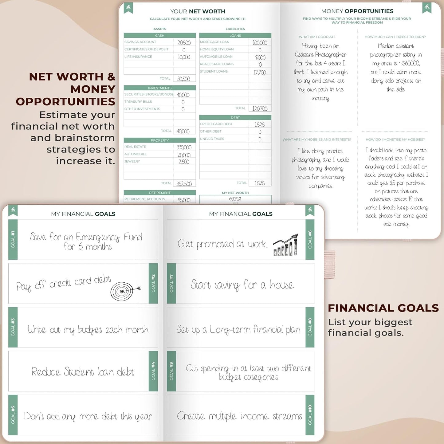 Clever Fox Bi Weekly Budget Planner – Undated Financial Organizer Book – Expense Tracker, Budgeting & Bill Notebook, A5 (Rose Gold)