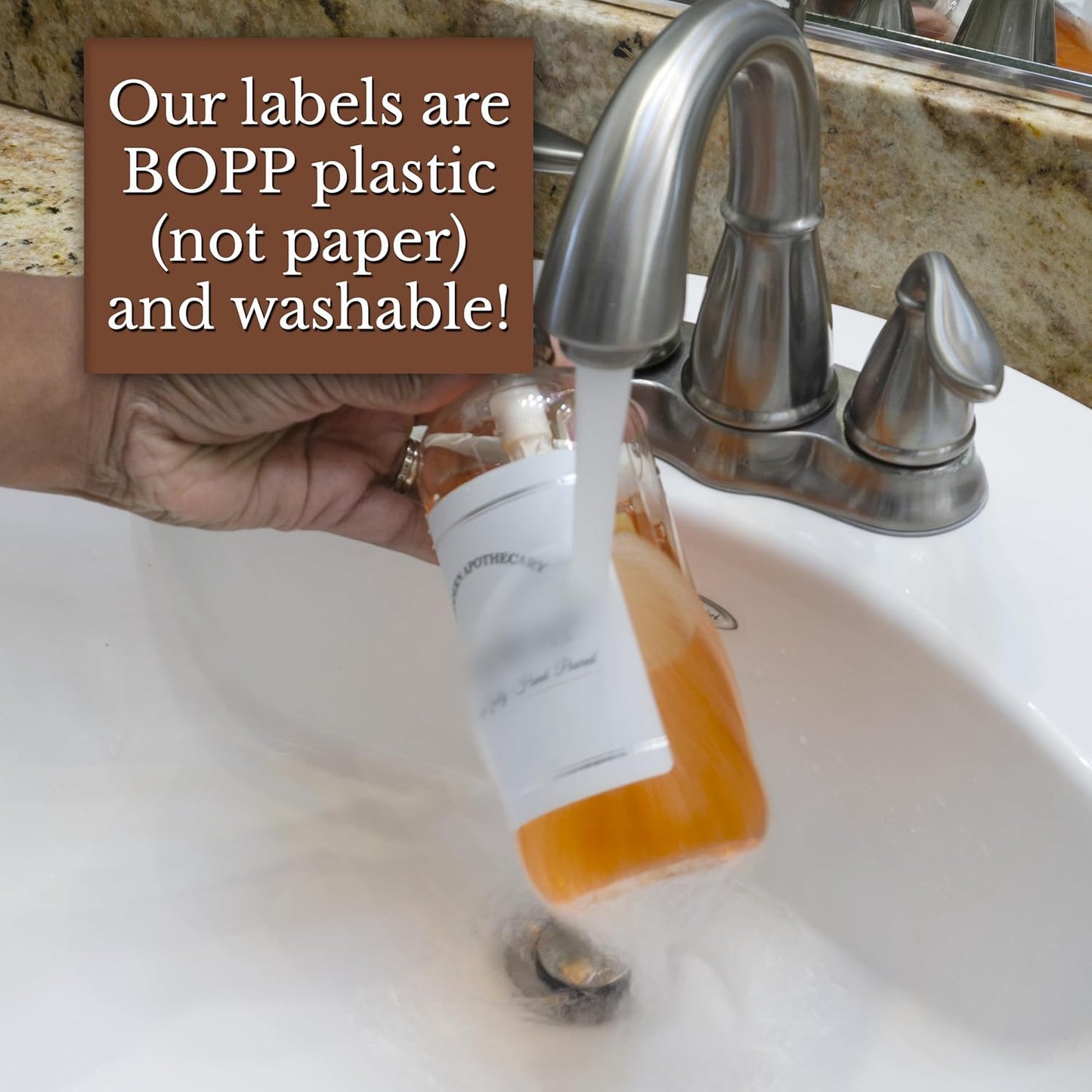 Artanis HomeRefillable Clear PET Plastic 16 oz Hand Sanitizer Bottle with High Output Black Plastic Pump Dispenser - Chrome Accent Waterproof Labeled Bottle