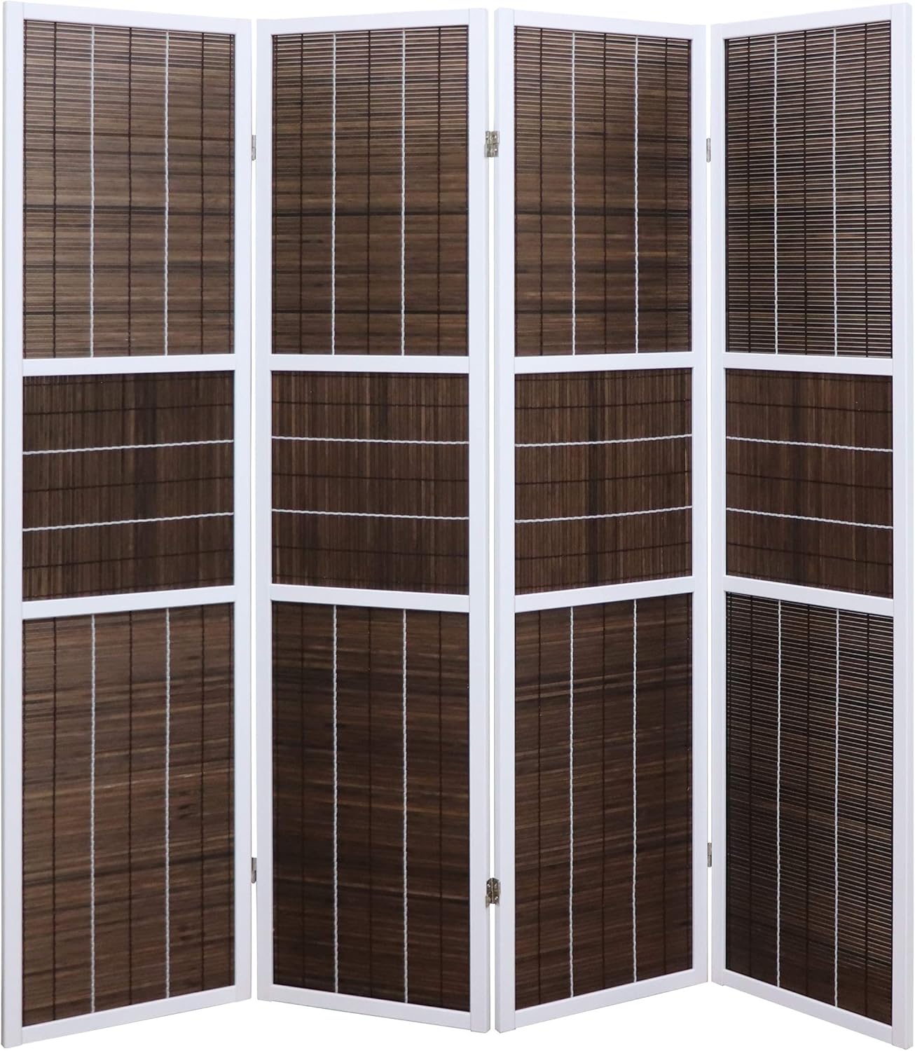 4 Panel 6ft Tall Modern Style Standing Wall Partition Room Divider Panel Indoor Separation, Folding Privacy Screens, Living Room, Partition & Space Divider, Freestanding Inexpensive