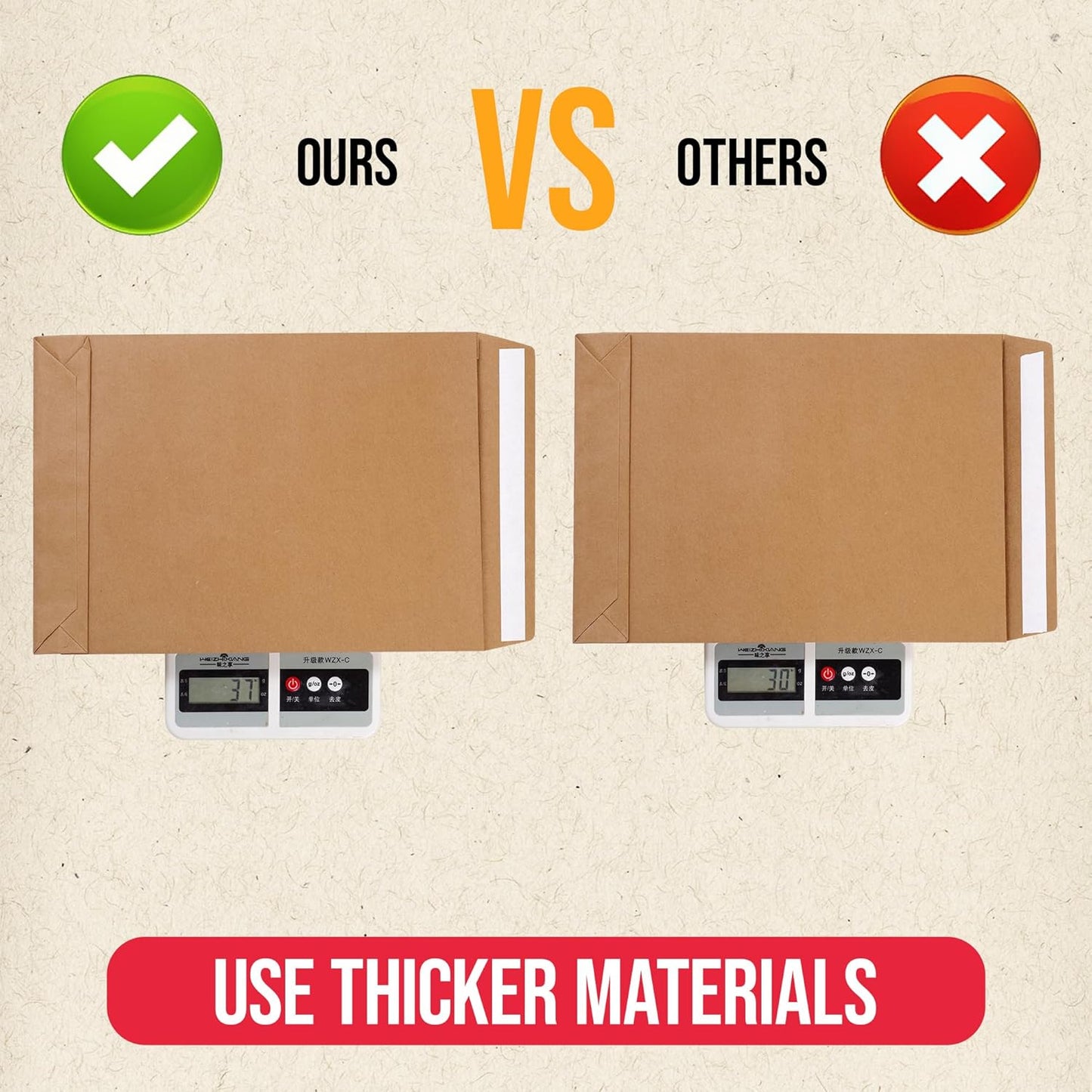 9.4" x 13.2" Expandable Envelopes Large Kraft Envelopes Anti Tear Catalog Envelopes Peel and Seal for Home Office Business Storage and Organizing, Photos, Documents (10 PCS)