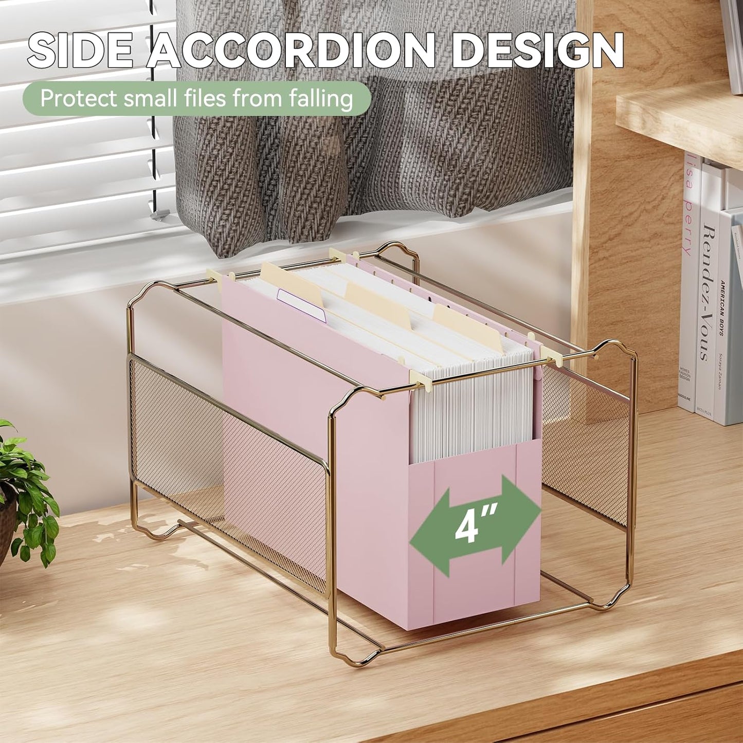 Plastic Hanging File Folders,Letter Size,6 Pack Heavy Duty 4" Expansion,Large Capacity Hanging Folders with Tabs,Filing Cabinet Organizer for Office Home School,for Bulky Files,Morandi Color