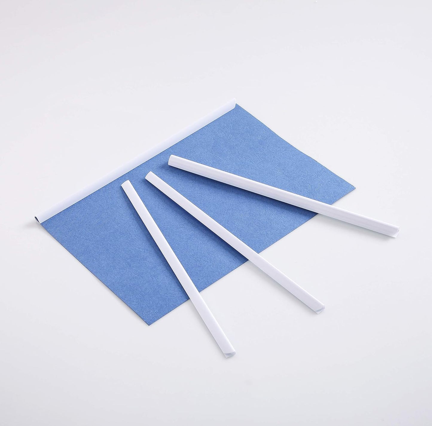 BNC Slide and Grip Binding Bars, 1/8 inches, White Color, Letter Size Pack of 100, 15 to 20 Sheet Capacity, Round Corner (1/8 Inches, White)