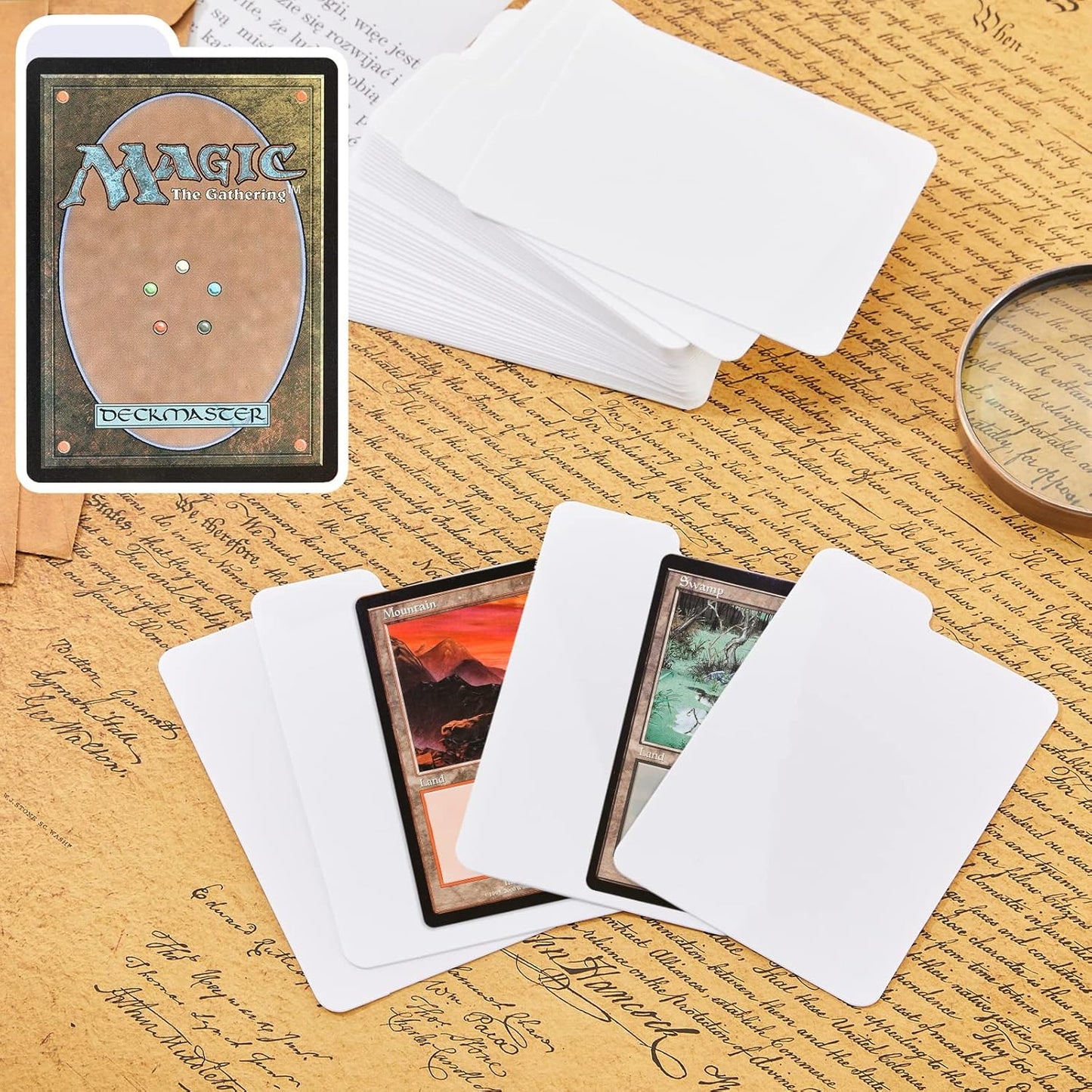 Lewtemi White Trading Card Dividers Plastic Card Separators Organizer for Sport Game Business Storage, 2.6 x 3.8 Inch/ 66 x 97 mm(250 Pieces)