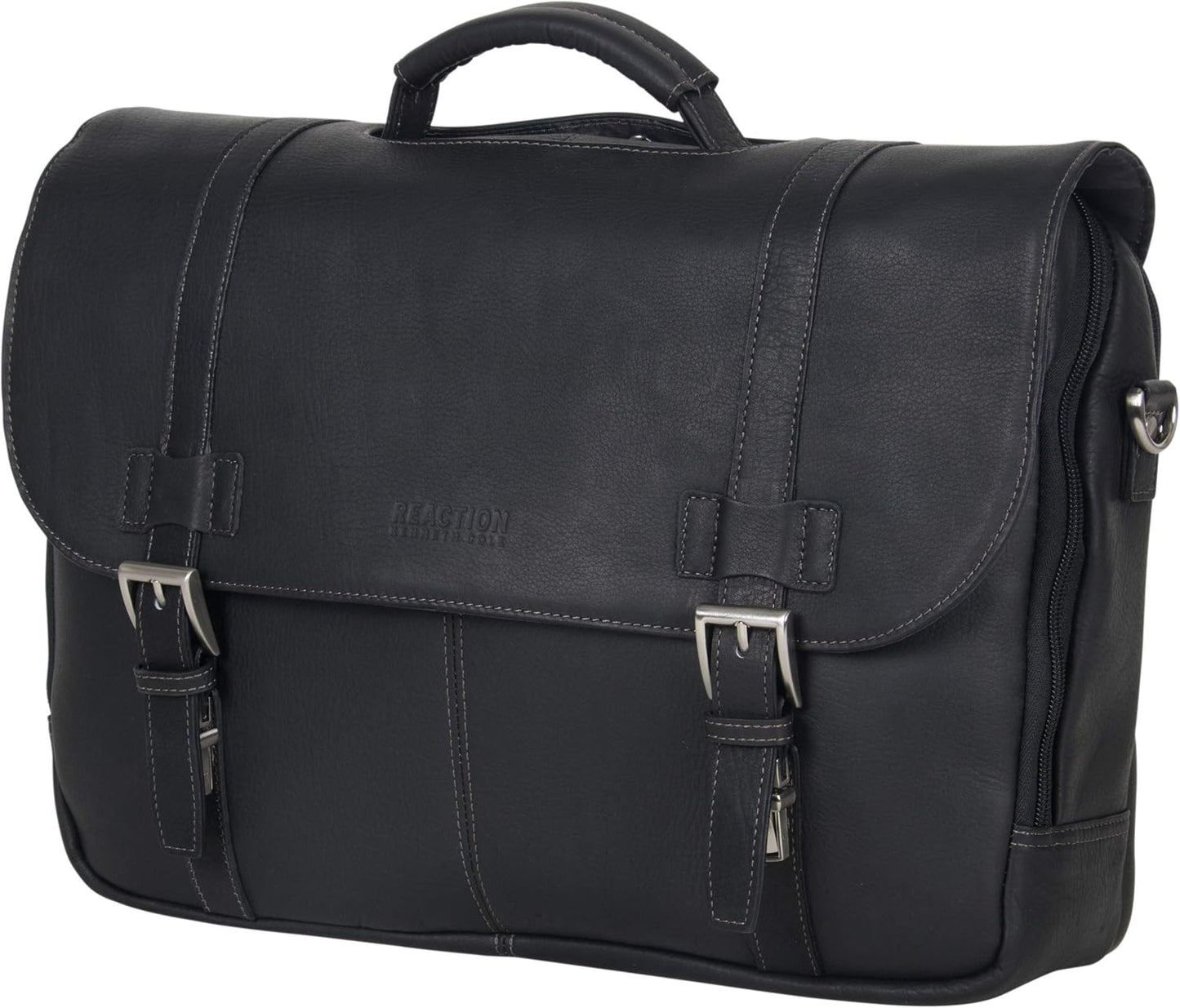 Kenneth Cole REACTION Show Business 16" Colombian Leather Business Laptop Portfolio Messenger Bag