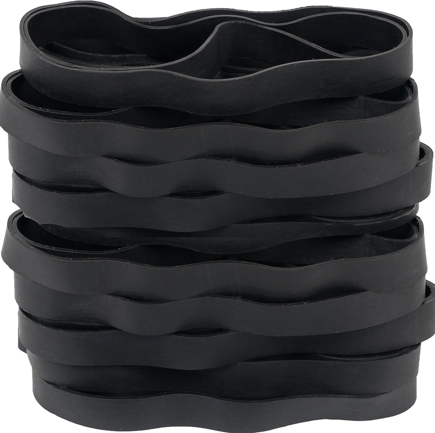 Rubber Bands Size#107 Heavy Duty Big Wide rubber band 30PCS Elastic Bands for Office Supply Trash Can File Folders Litter Box Rubber Bands (Black)