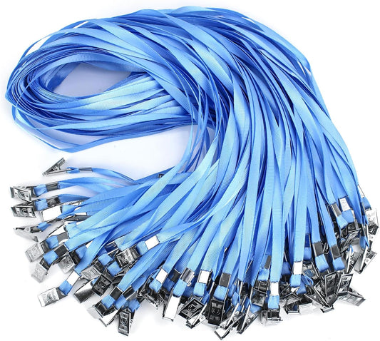 Lanyards for Id Badges,100 Packs Lanyard Bulk with Flat Badge for Name Tag Lanyard ID Holder